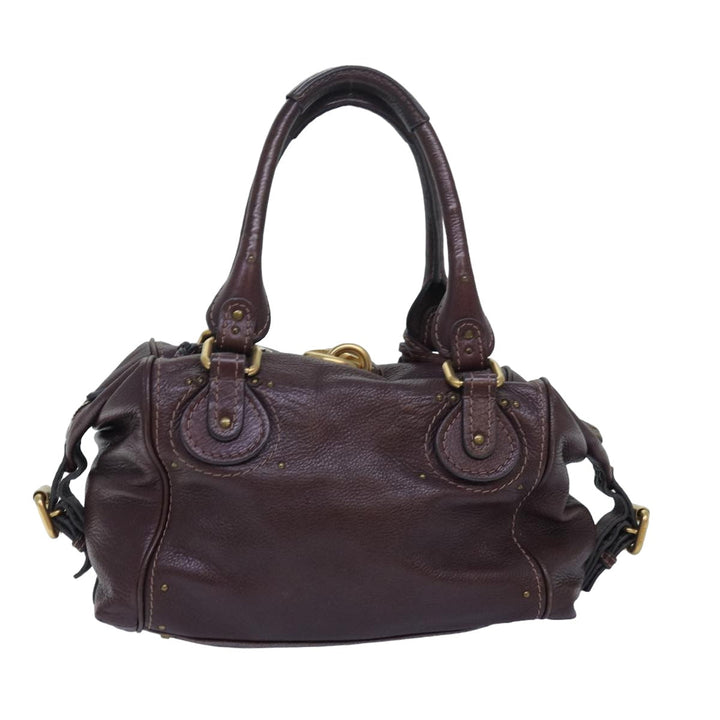 Chloe Paddington Hand Bag Leather Brown am6690