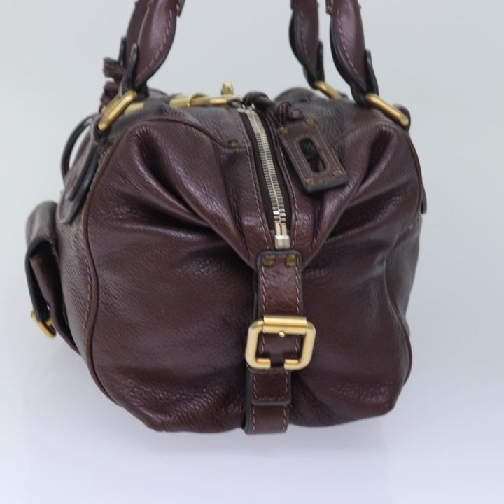 Chloe Paddington Hand Bag Leather Brown am6690