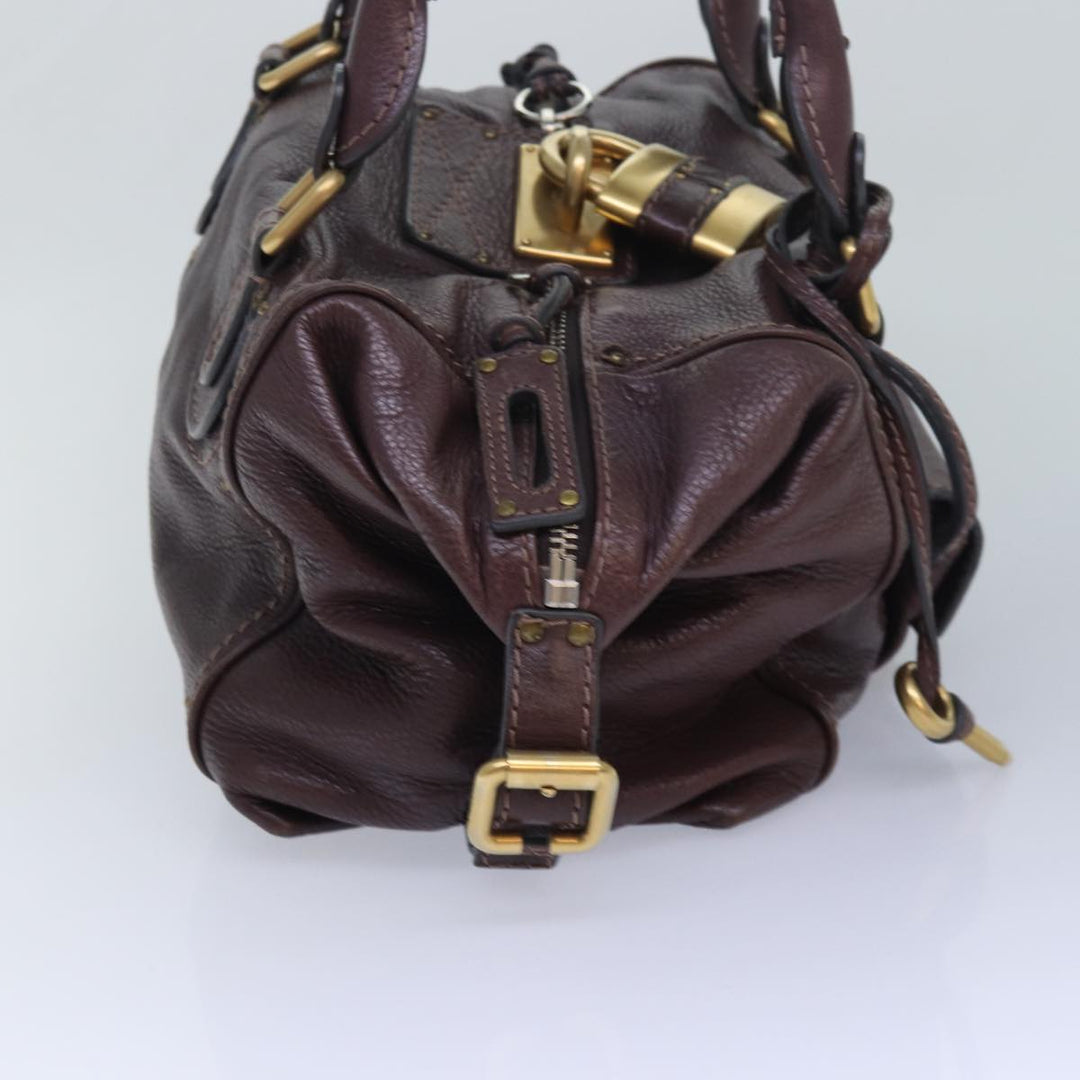 Chloe Paddington Hand Bag Leather Brown am6690