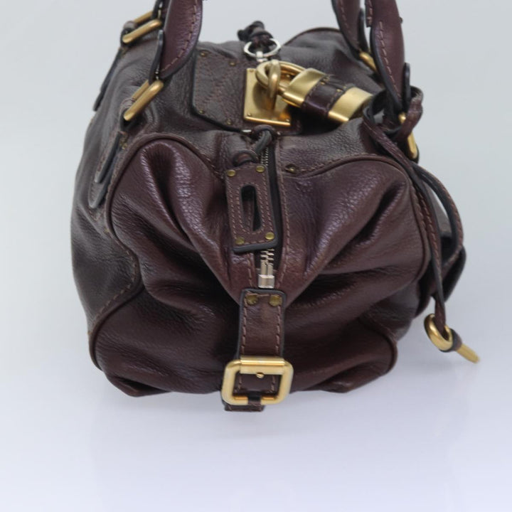 Chloe Paddington Hand Bag Leather Brown am6690