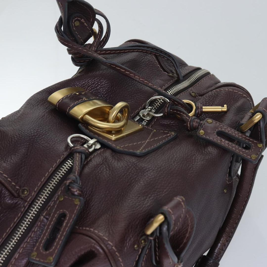 Chloe Paddington Hand Bag Leather Brown am6690