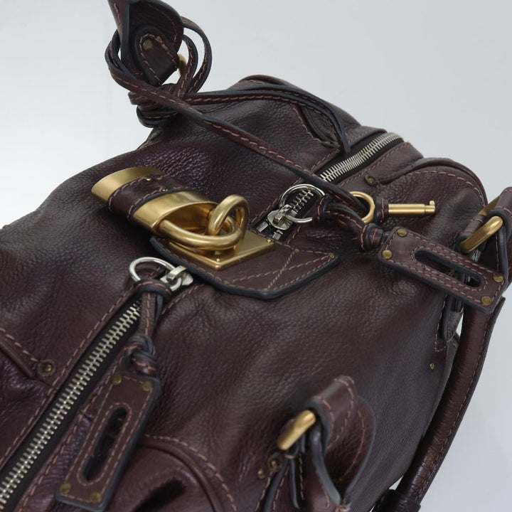 Chloe Paddington Hand Bag Leather Brown am6690