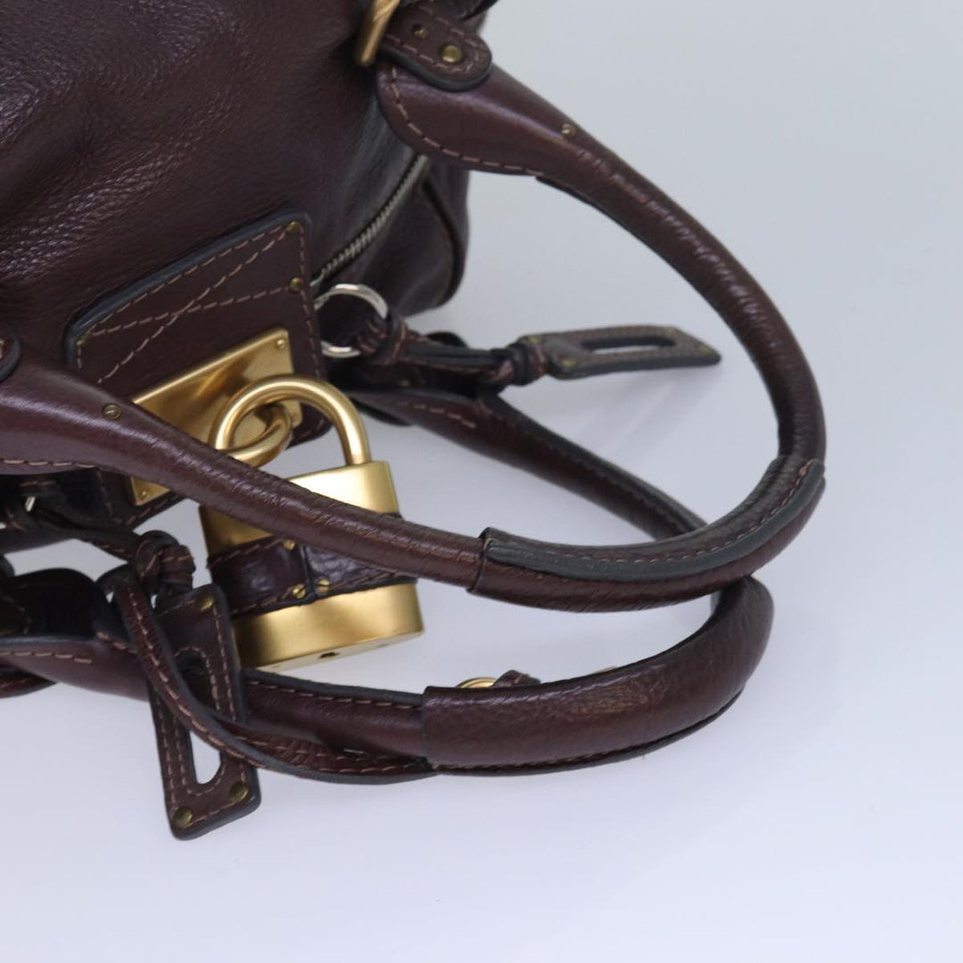 Chloe Paddington Hand Bag Leather Brown am6690