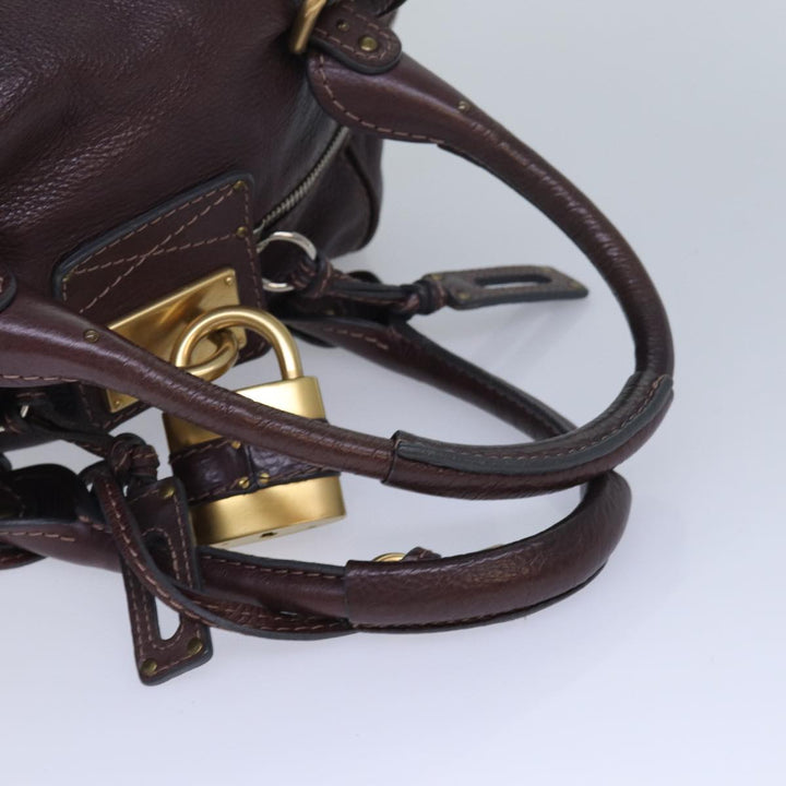 Chloe Paddington Hand Bag Leather Brown am6690