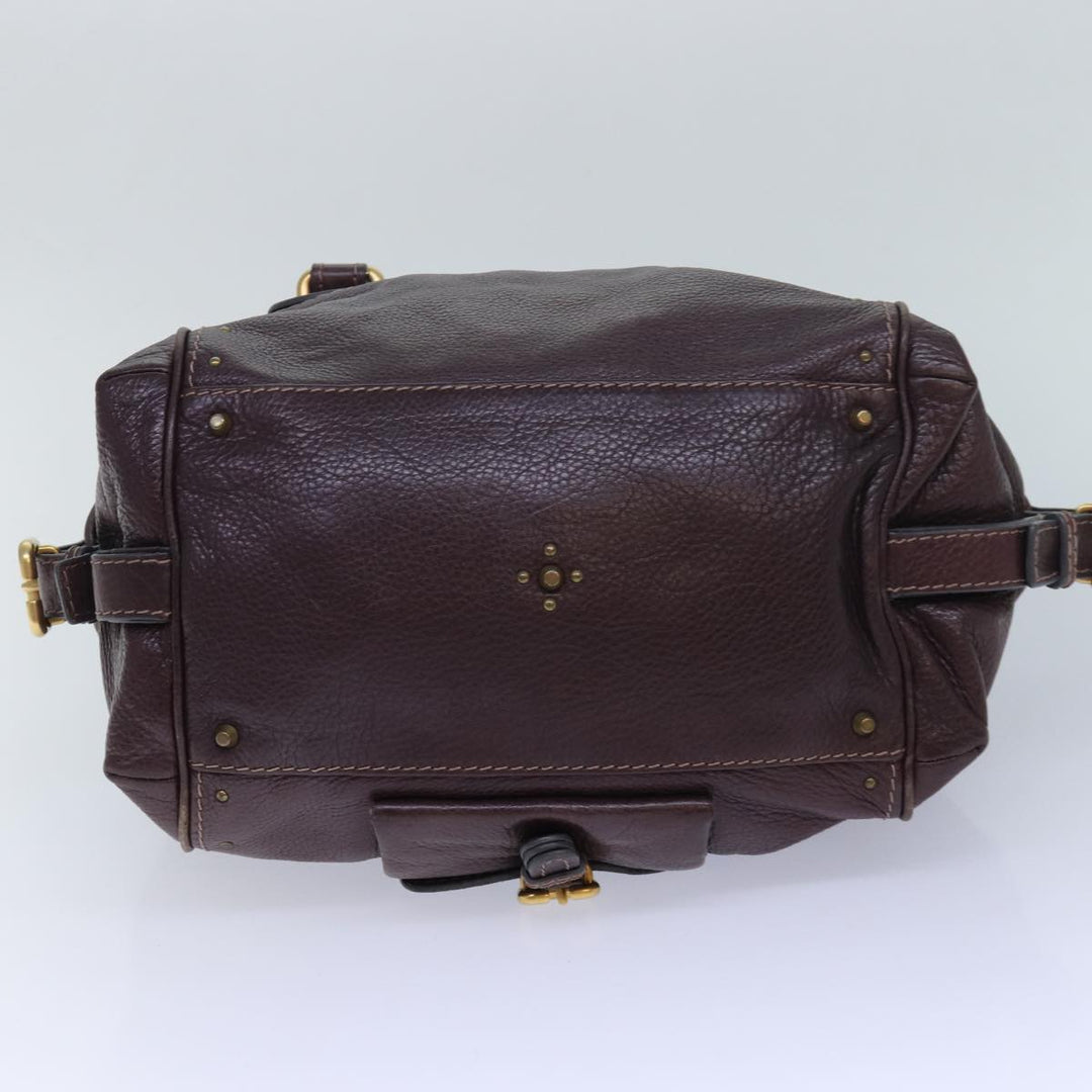 Chloe Paddington Hand Bag Leather Brown am6690