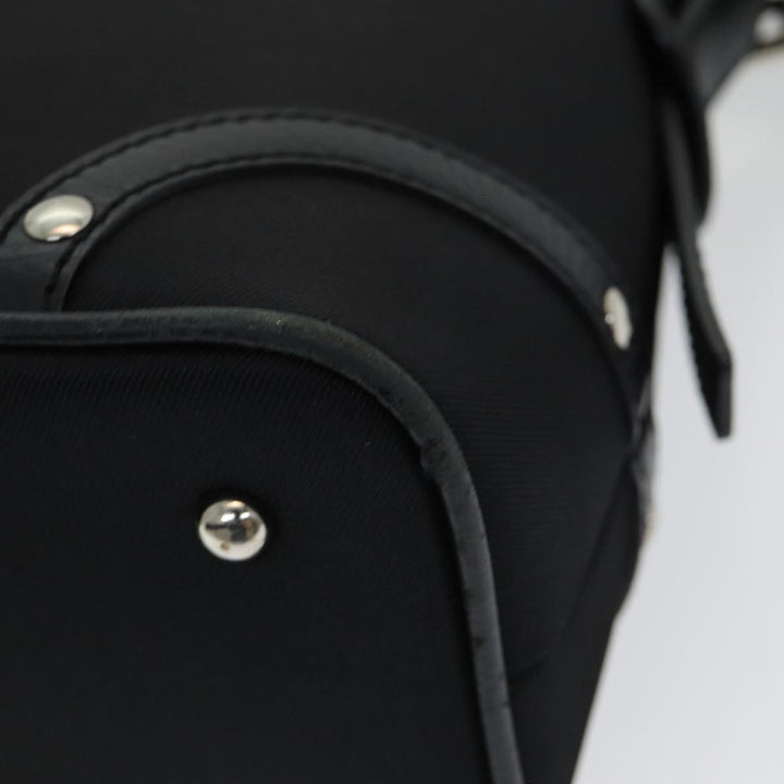 Burberry Nova Check Shoulder Bag Nylon Black Beige Auth am6696