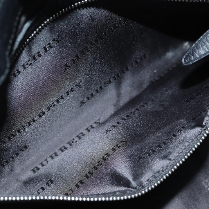 Burberry Nova Check Shoulder Bag Nylon Black Beige Auth am6696