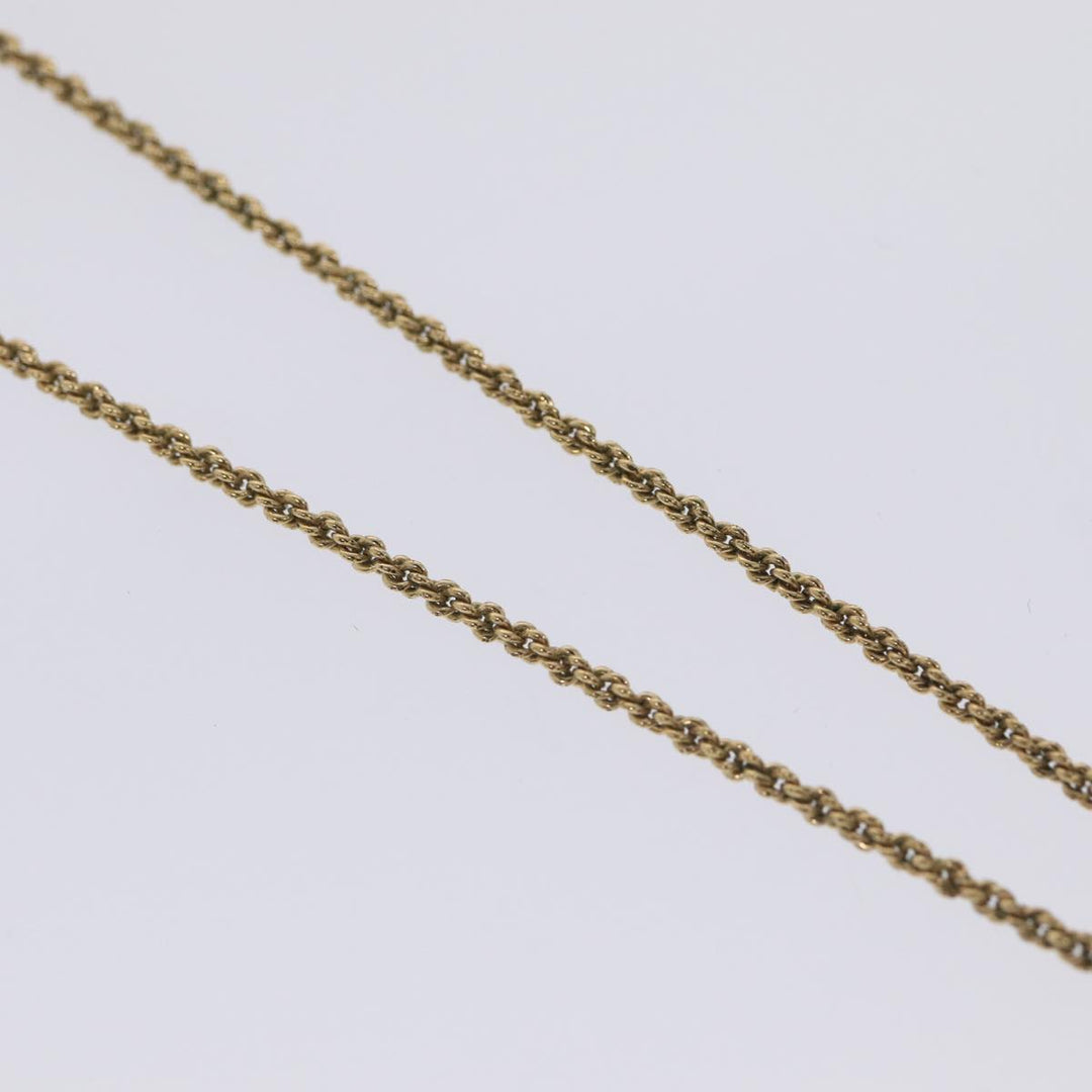 CHRISTIAN Top quality Dior Necklace metal Gold Auth am6766