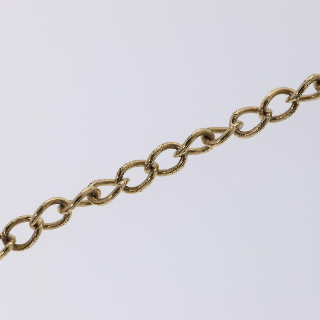 CHRISTIAN Top quality Dior Necklace metal Gold Auth am6766