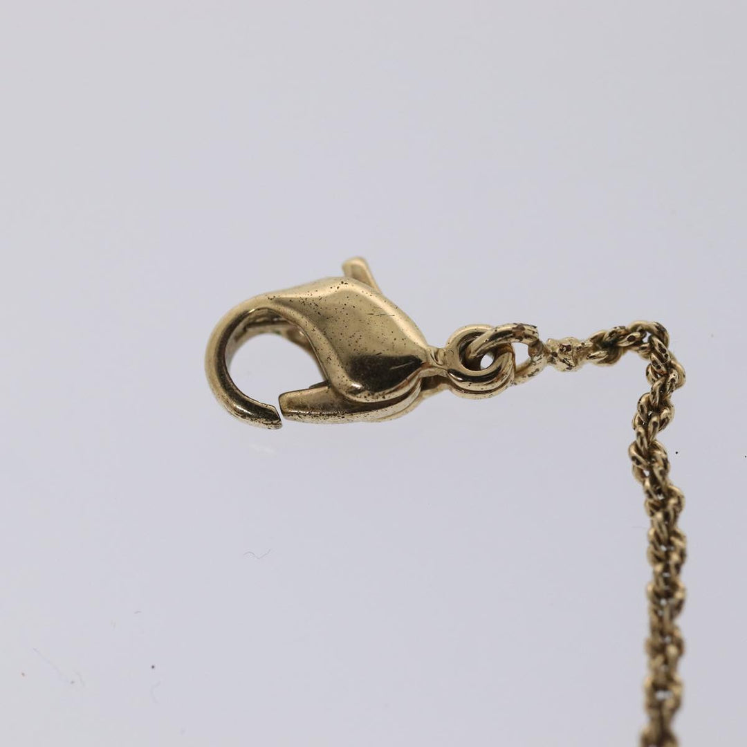 CHRISTIAN Top quality Dior Necklace metal Gold Auth am6766
