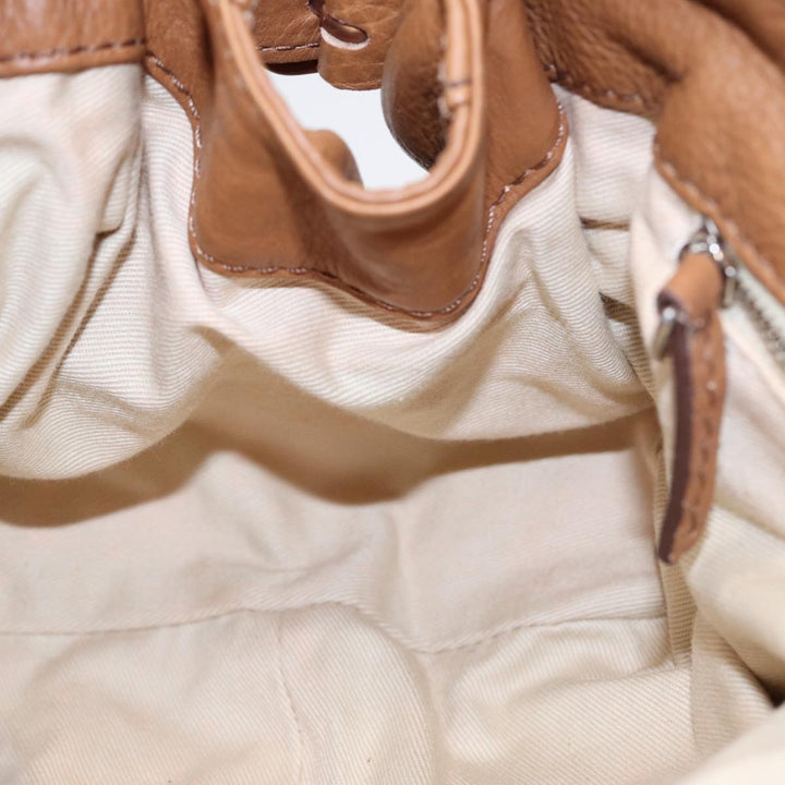 Chloe Paddington Hand Bag Leather Brown Gold am6782