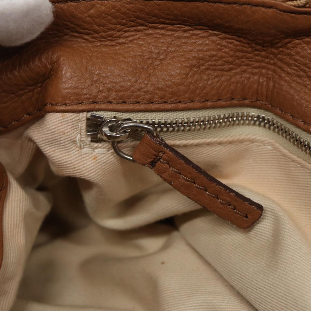 Chloe Paddington Hand Bag Leather Brown Gold am6782