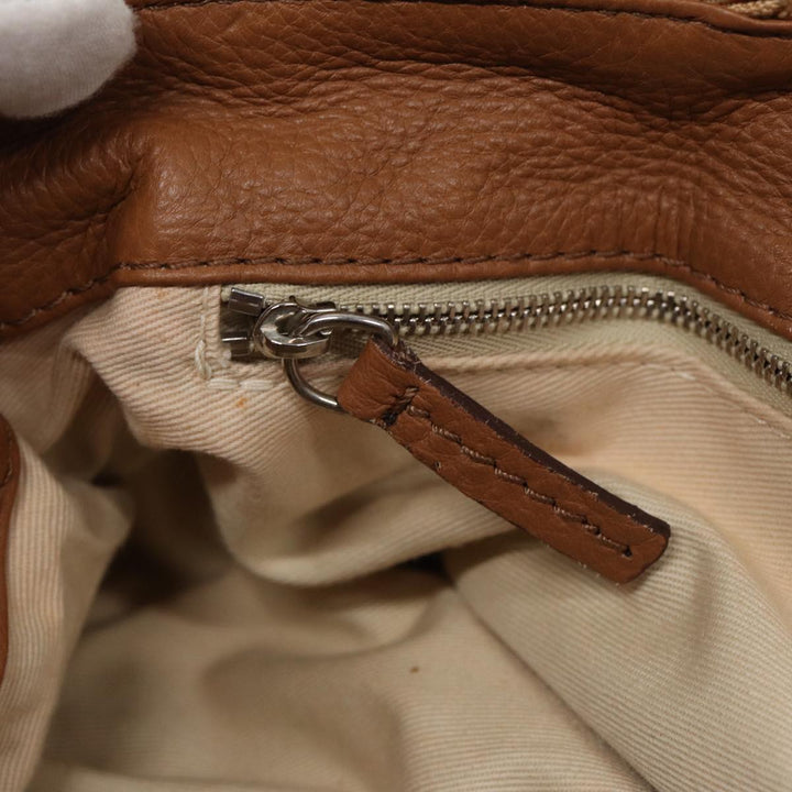 Chloe Paddington Hand Bag Leather Brown Gold am6782