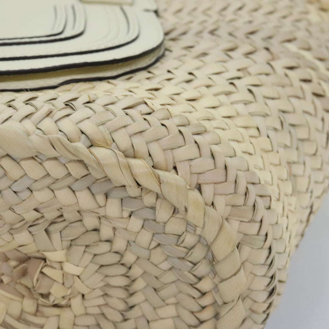 Chloe Mercy Hand Bag Straw Beige Gold am6837