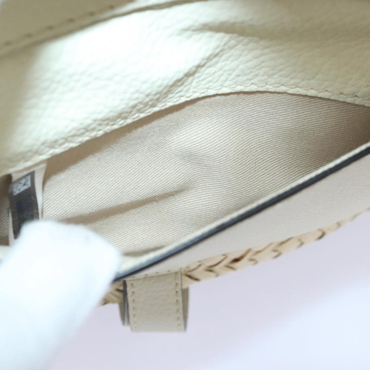 Chloe Mercy Hand Bag Straw Beige Gold am6837