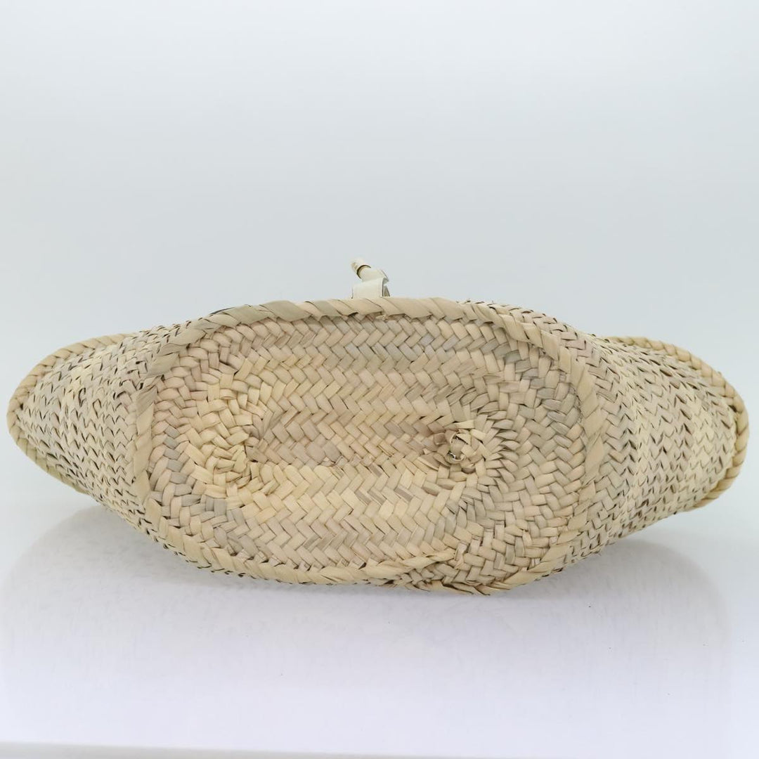 Chloe Mercy Hand Bag Straw Beige Gold am6837