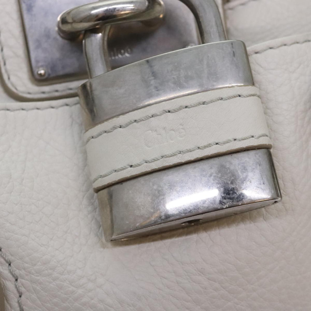 Chloe Paddington Hand Bag Leather White am6846