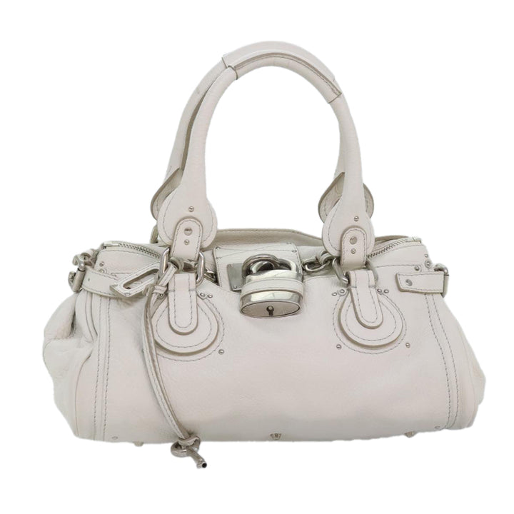 Chloe Paddington Hand Bag Leather White am6846