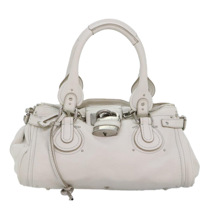 Chloe Paddington Hand Bag Leather White am6846