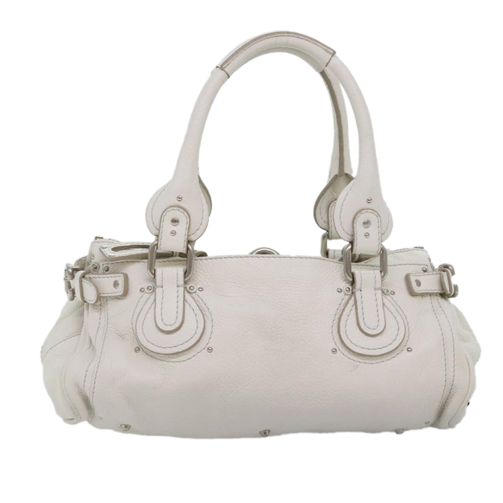 Chloe Paddington Hand Bag Leather White am6846