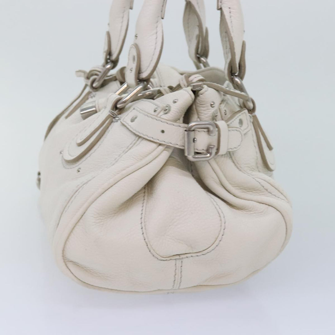 Chloe Paddington Hand Bag Leather White am6846