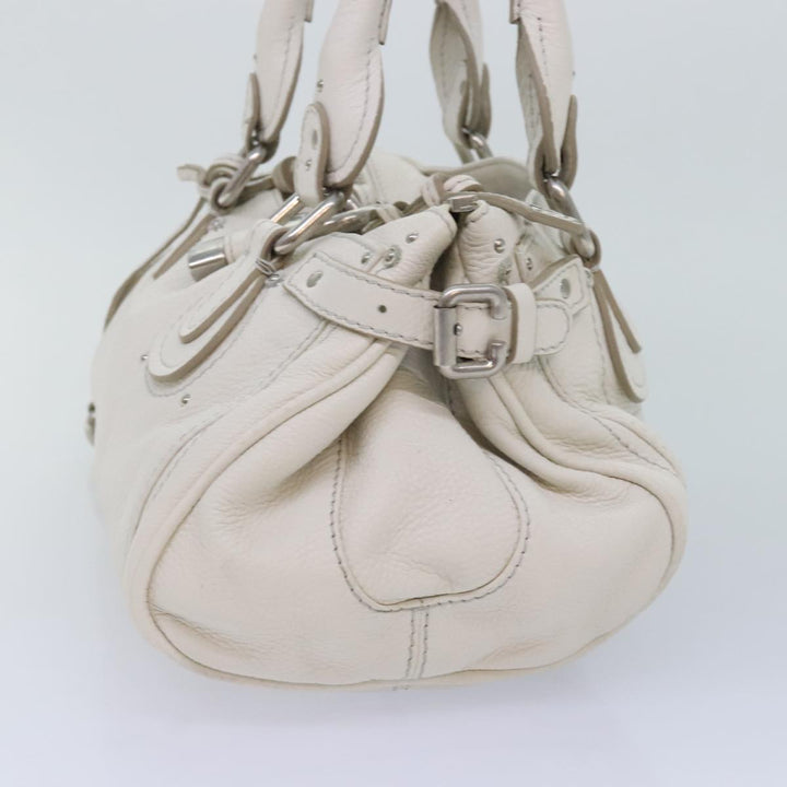 Chloe Paddington Hand Bag Leather White am6846