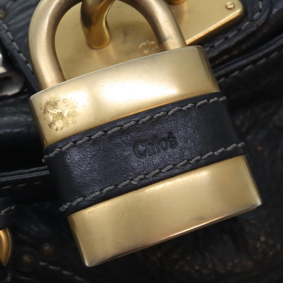 Chloe Paddington Hand Bag Leather Black am6847