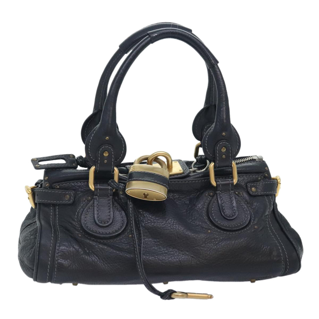 Chloe Paddington Hand Bag Leather Black am6847