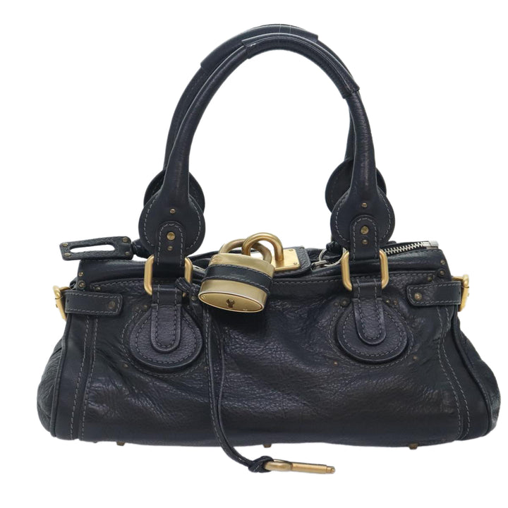 Chloe Paddington Hand Bag Leather Black am6847