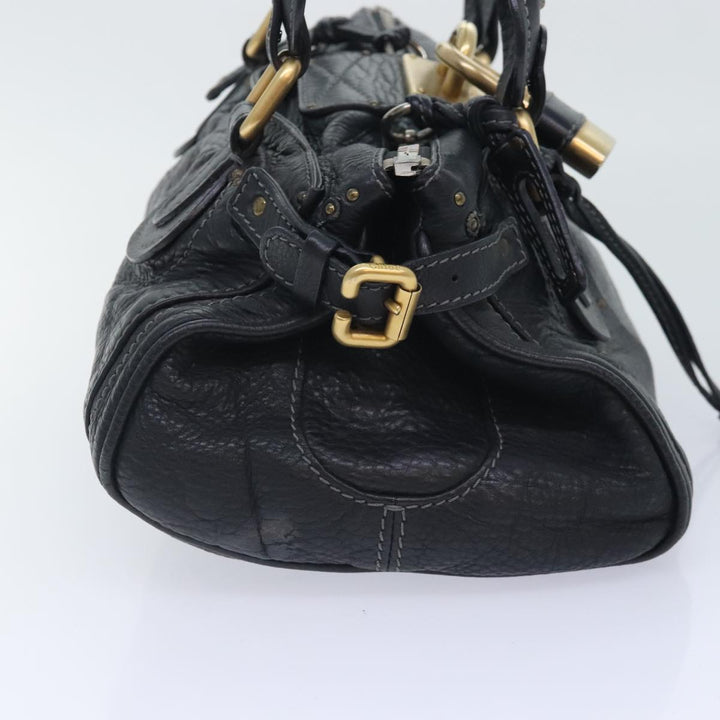 Chloe Paddington Hand Bag Leather Black am6847