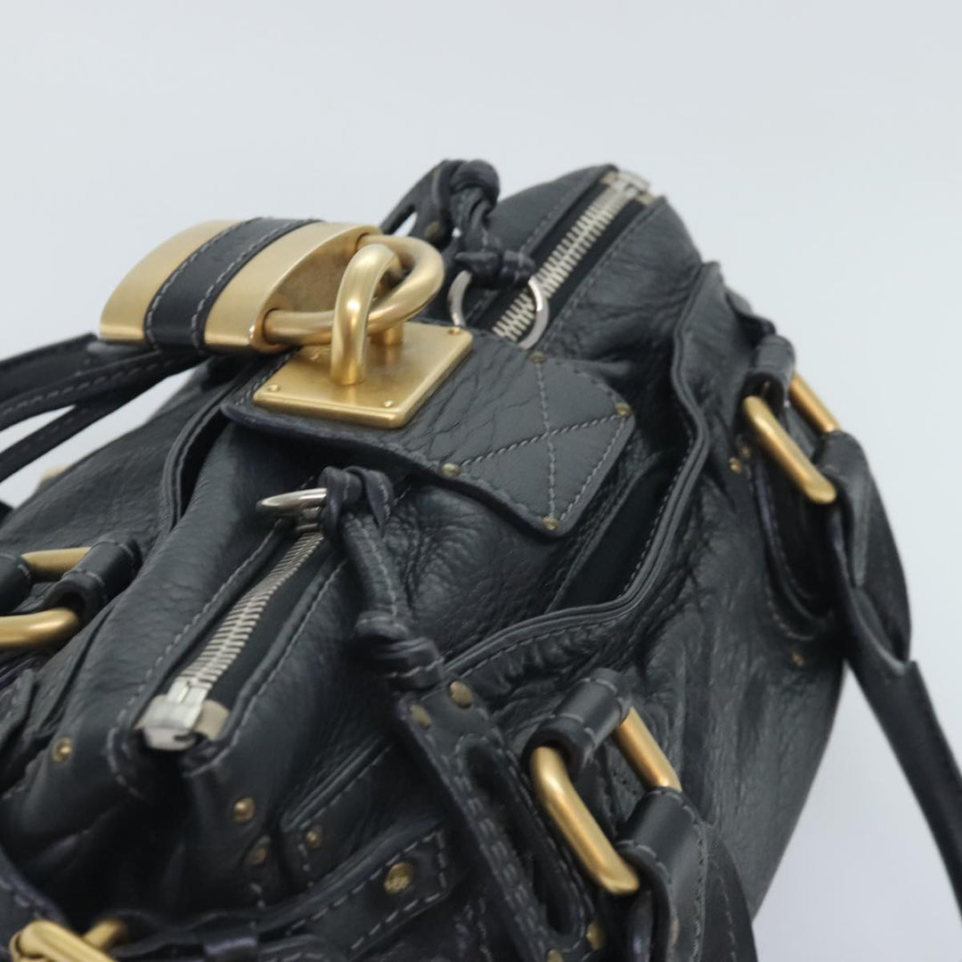 Chloe Paddington Hand Bag Leather Black am6847