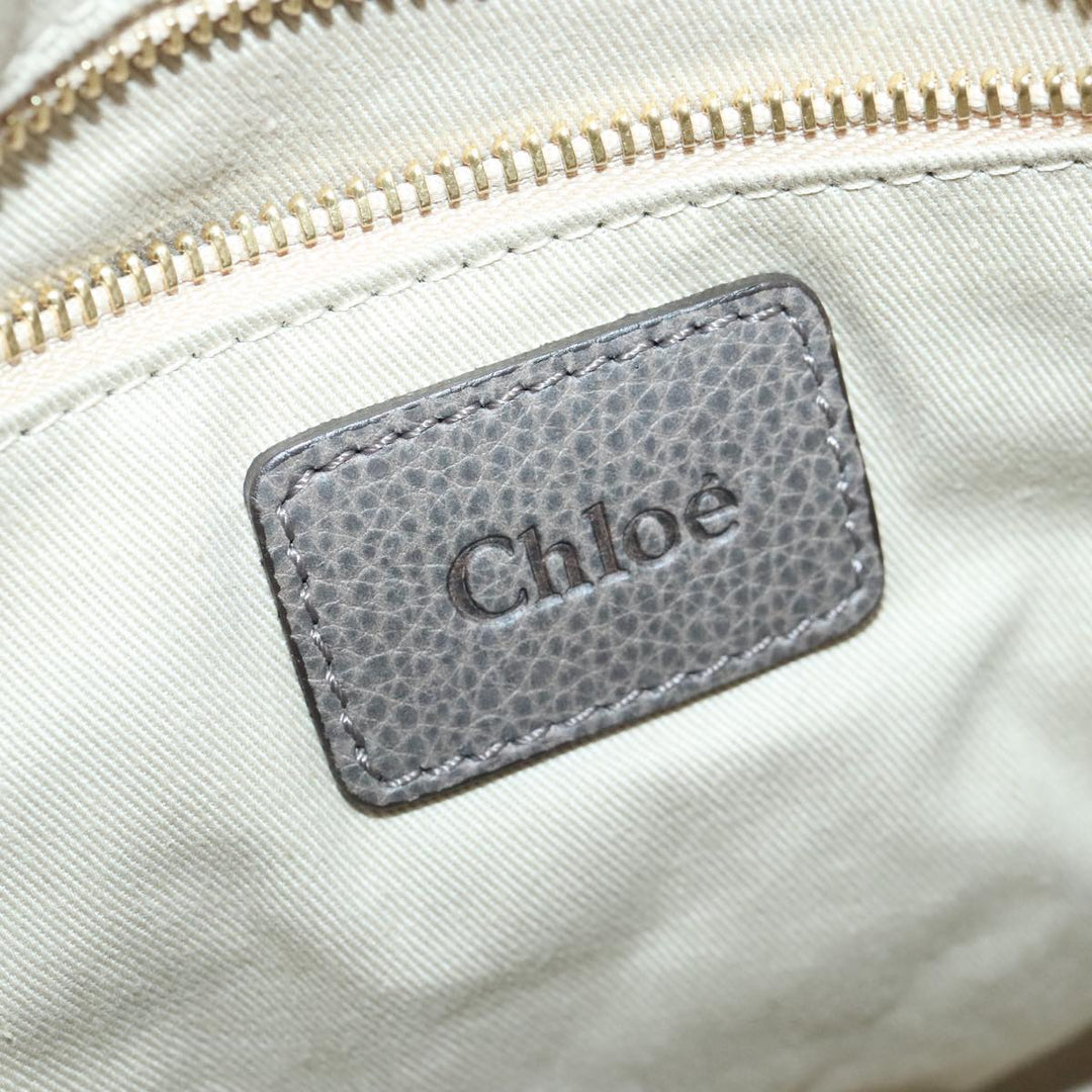 Chloe Paraty Tote Bag Leather Suede 2way Gray am6848