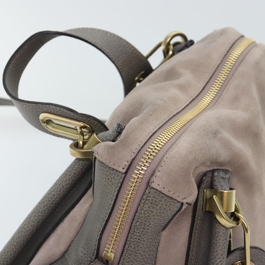 Chloe Paraty Tote Bag Leather Suede 2way Gray am6848