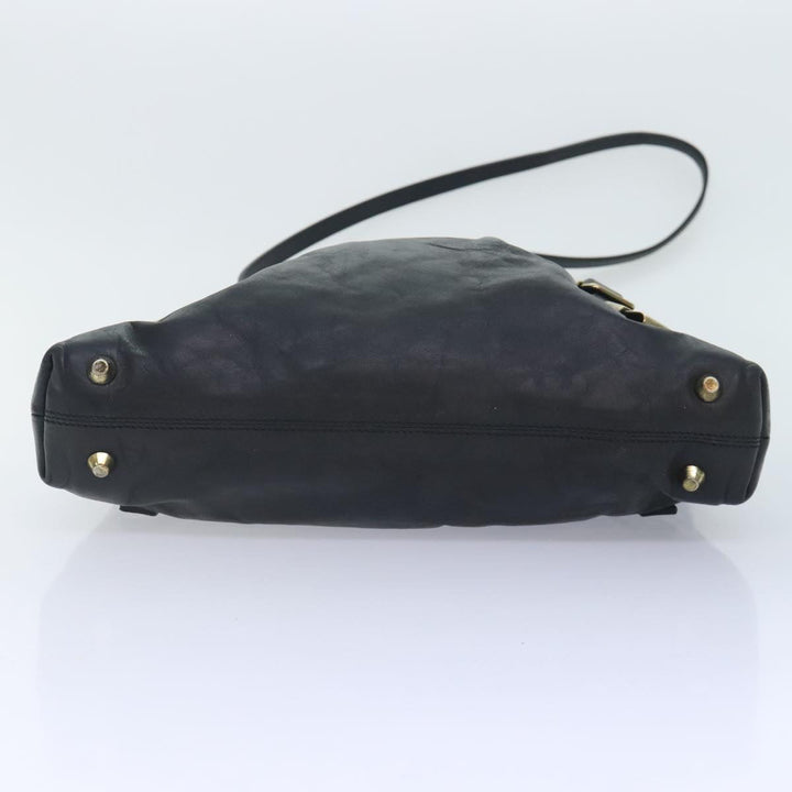 Chloe Victoria Hand Bag Leather 2way Black am6849