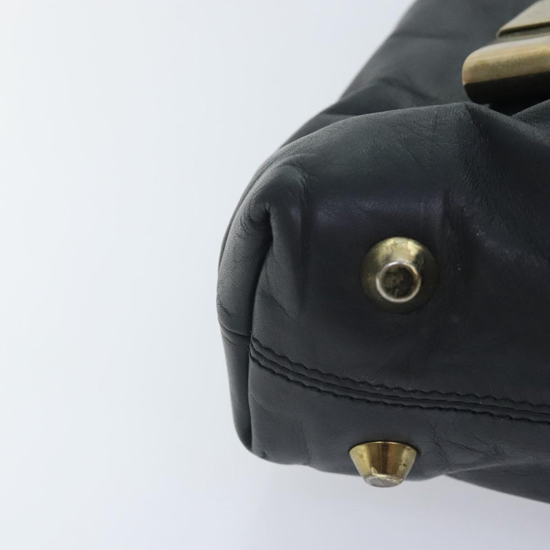 Chloe Victoria Hand Bag Leather 2way Black am6849