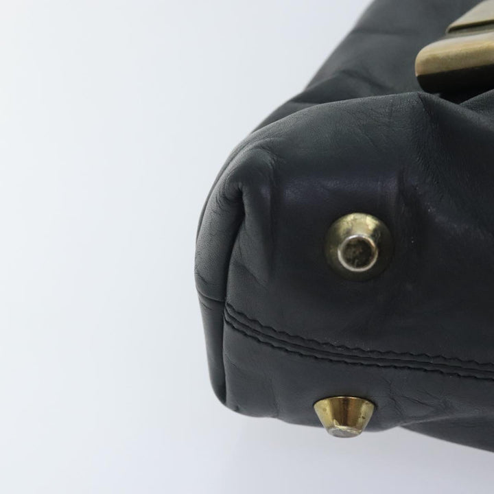 Chloe Victoria Hand Bag Leather 2way Black am6849