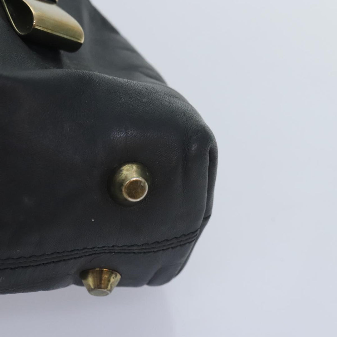 Chloe Victoria Hand Bag Leather 2way Black am6849