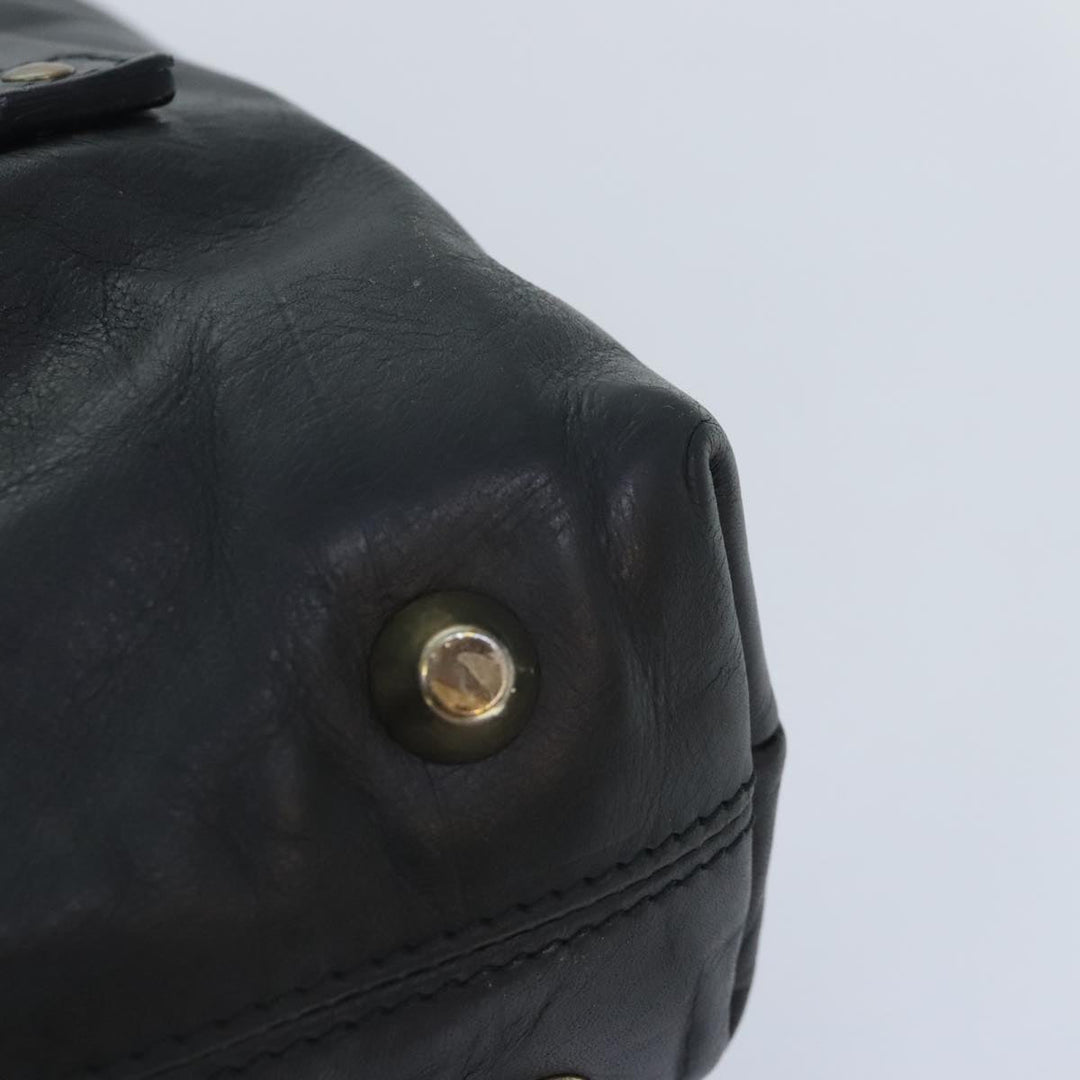 Chloe Victoria Hand Bag Leather 2way Black am6849