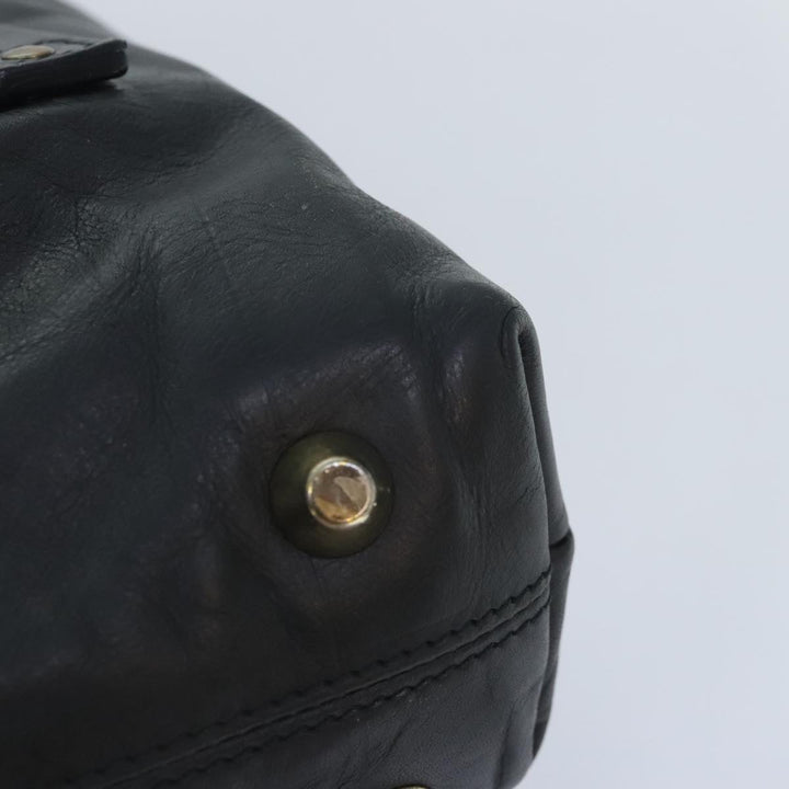 Chloe Victoria Hand Bag Leather 2way Black am6849