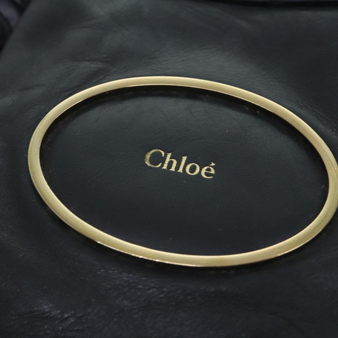Chloe Victoria Hand Bag Leather 2way Black am6849