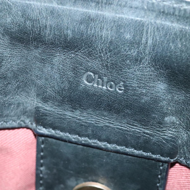 Chloe Victoria Hand Bag Leather 2way Black am6849