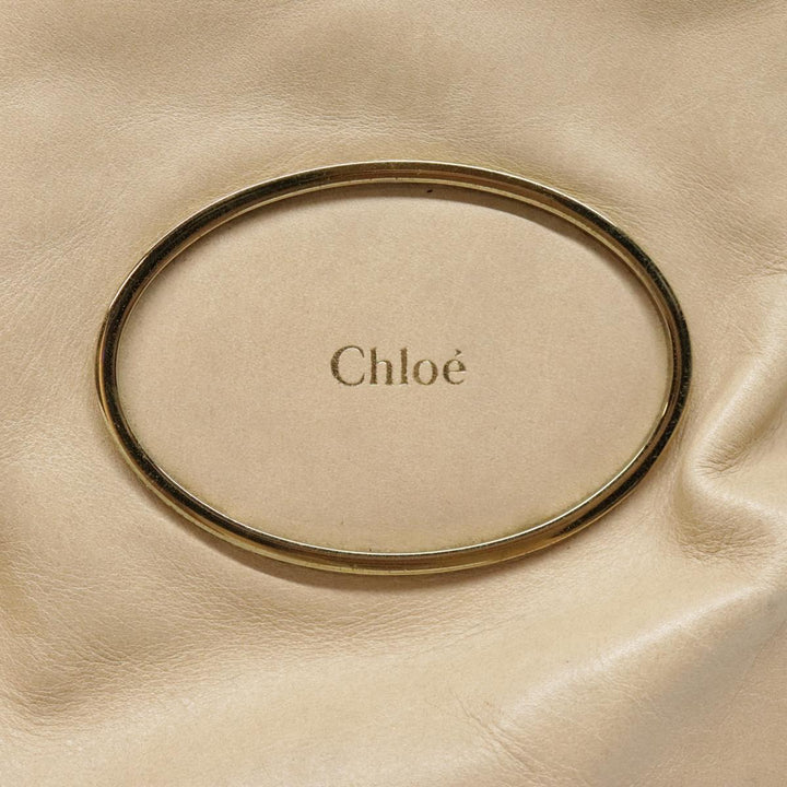 Chloe Victoria Hand Bag Leather 2way Beige am6850