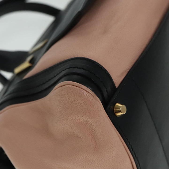 Chloe Alice Hand Bag Leather 2way Black Pink am6912