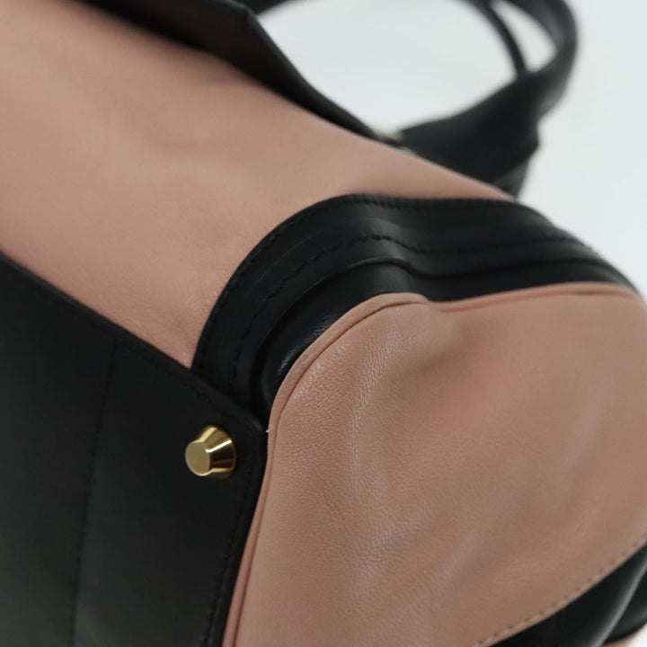 Chloe Alice Hand Bag Leather 2way Black Pink am6912