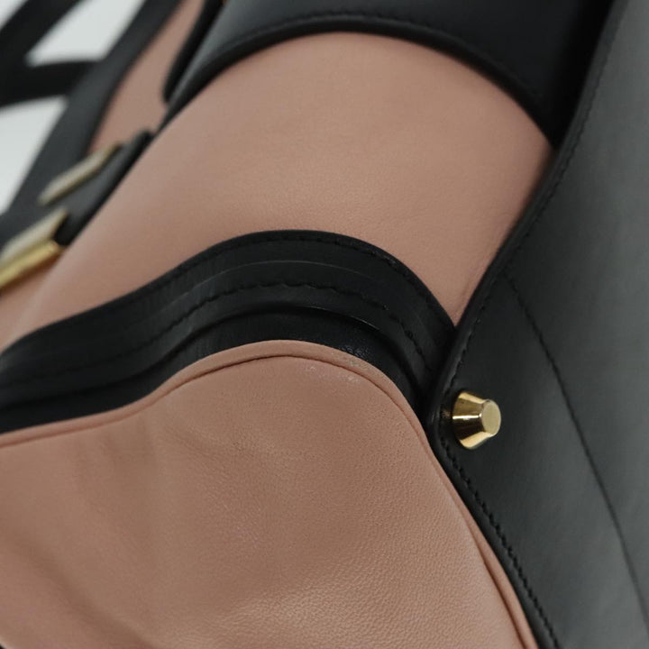 Chloe Alice Hand Bag Leather 2way Black Pink am6912