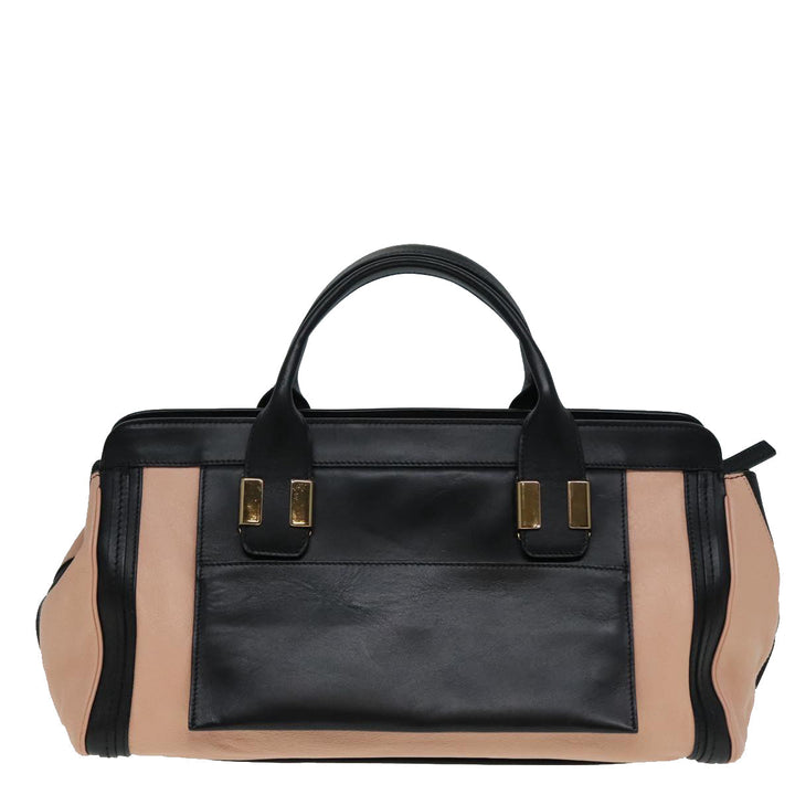 Chloe Alice Hand Bag Leather 2way Black Pink am6912