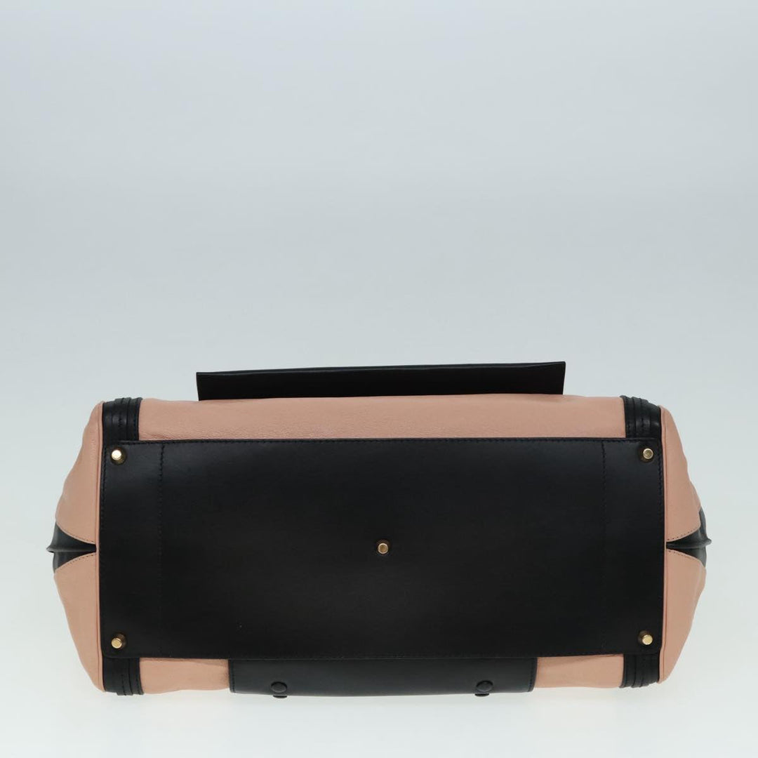 Chloe Alice Hand Bag Leather 2way Black Pink am6912