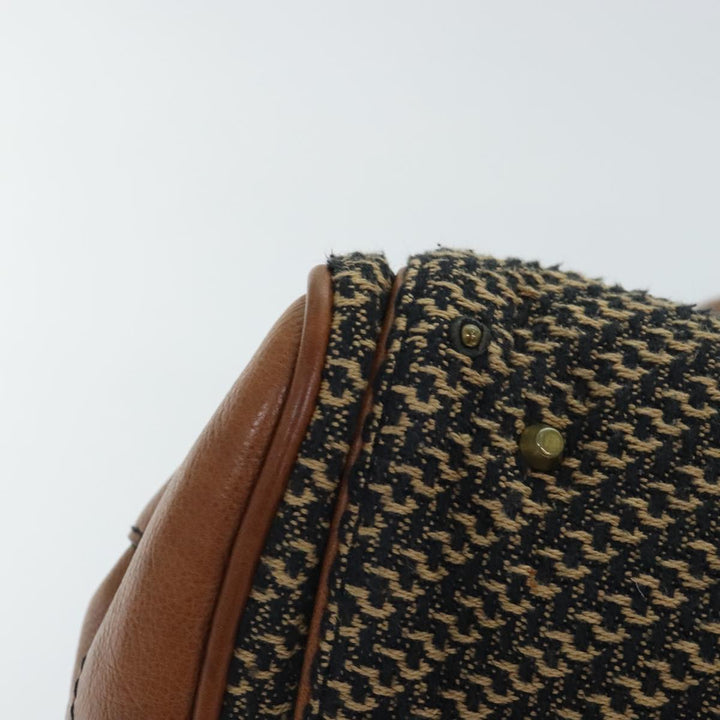 Chloe Paddington Hand Bag Leather Cotton Brown am6914