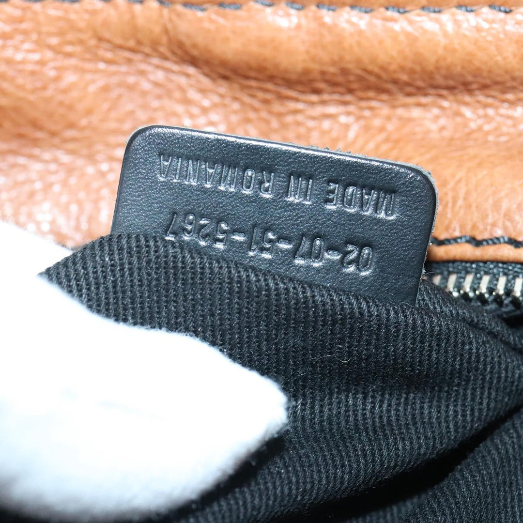 Chloe Paddington Hand Bag Leather Cotton Brown am6914