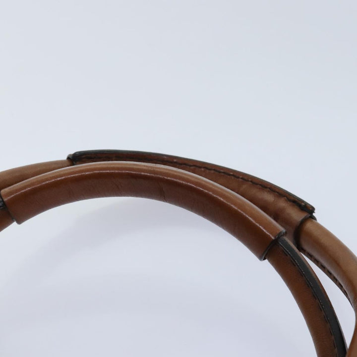 Chloe Paddington Hand Bag Leather Cotton Brown am6914